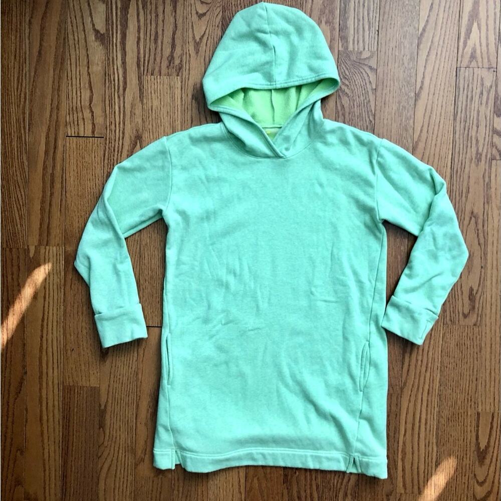 Zella Hooded Sweatshirt Pockets Mint Green Tunic Dress Girl’s Size XL (14-16) - Picture 6 of 6